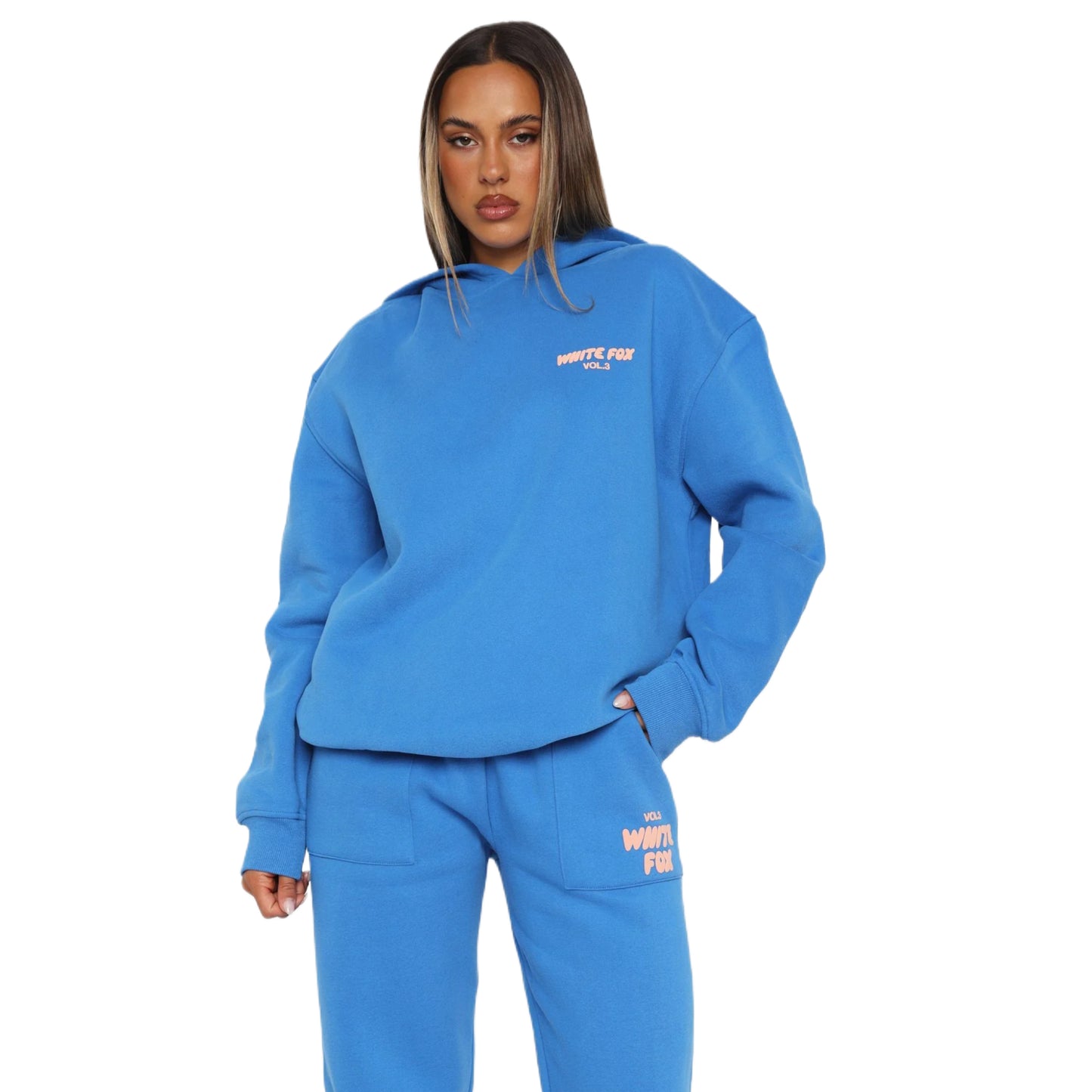 WHITE FOX OFFSTAGE HOODIE - AZURE