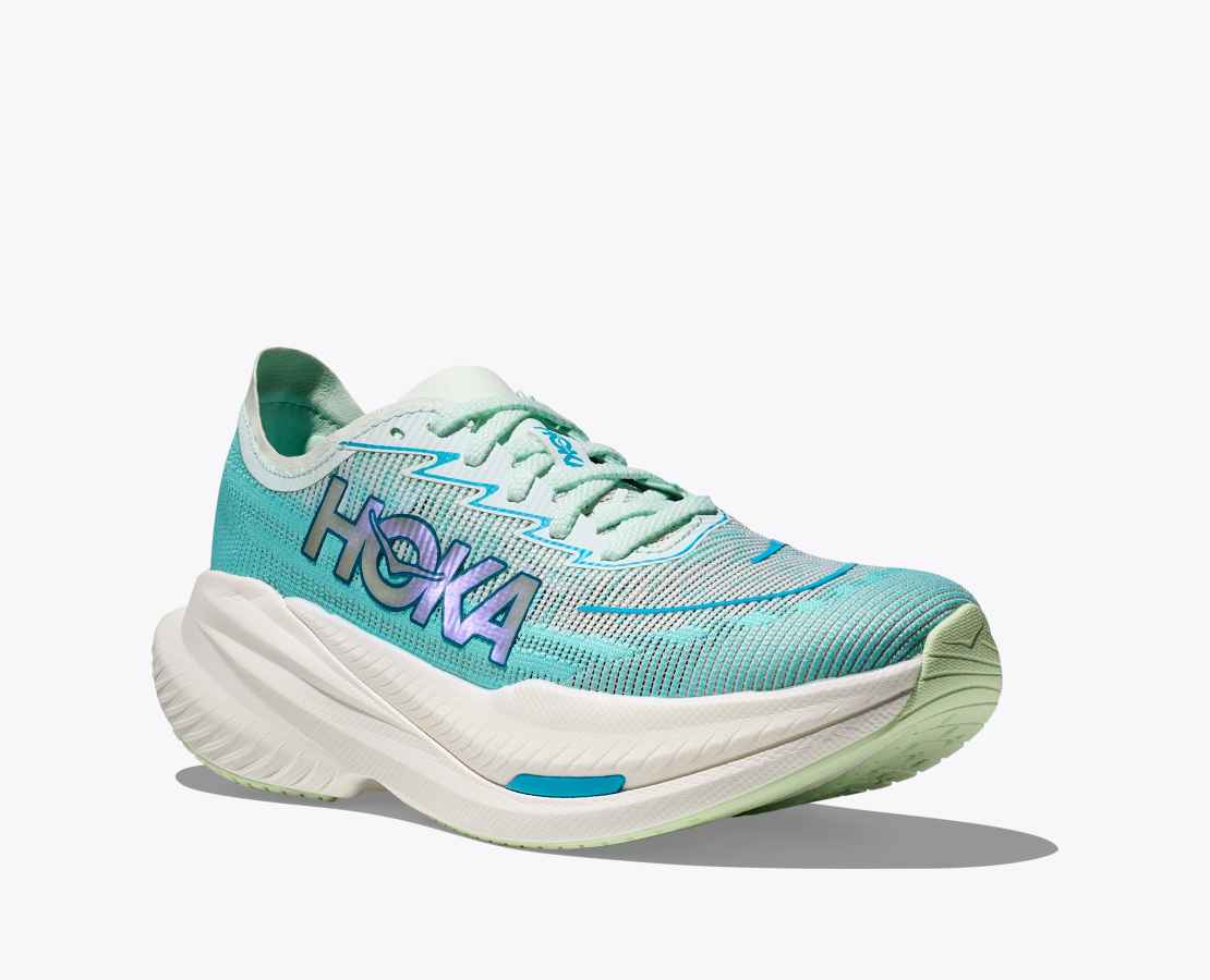 HOKA MACH X 2 - SNOW MELT/ BLUE SPARK