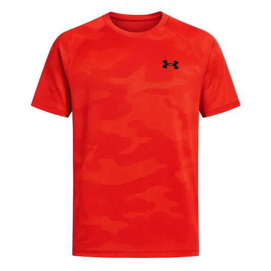 UNDER ARMOUR VELOCITY JACQUARD CAMO T-SHIRT - SALMON