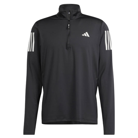 ADIDAS OWN THE RUN 1/4 ZIP - BLACK