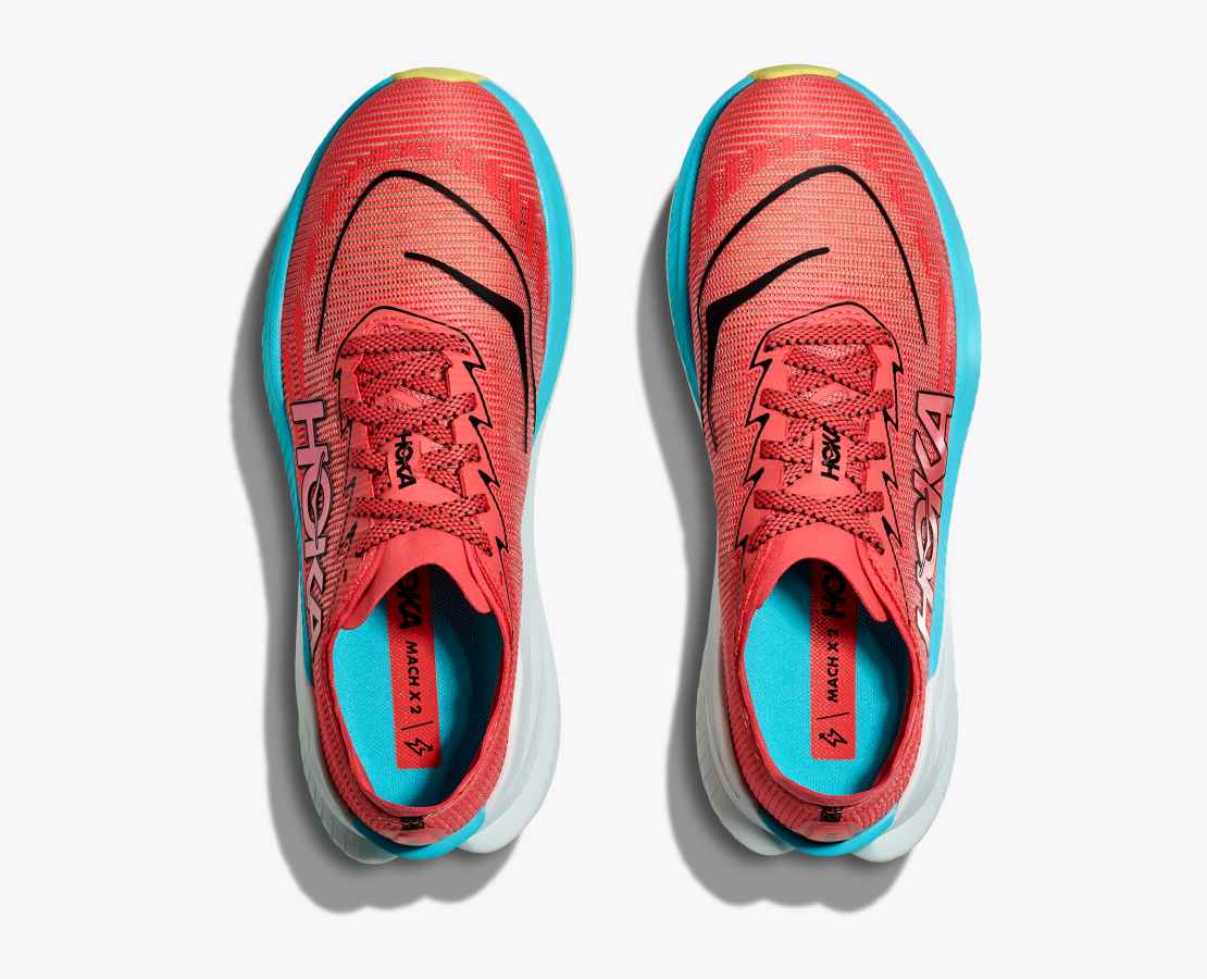 HOKA MACH X 2 - GRAPEFRUIT/ ELECTRIC CORAL
