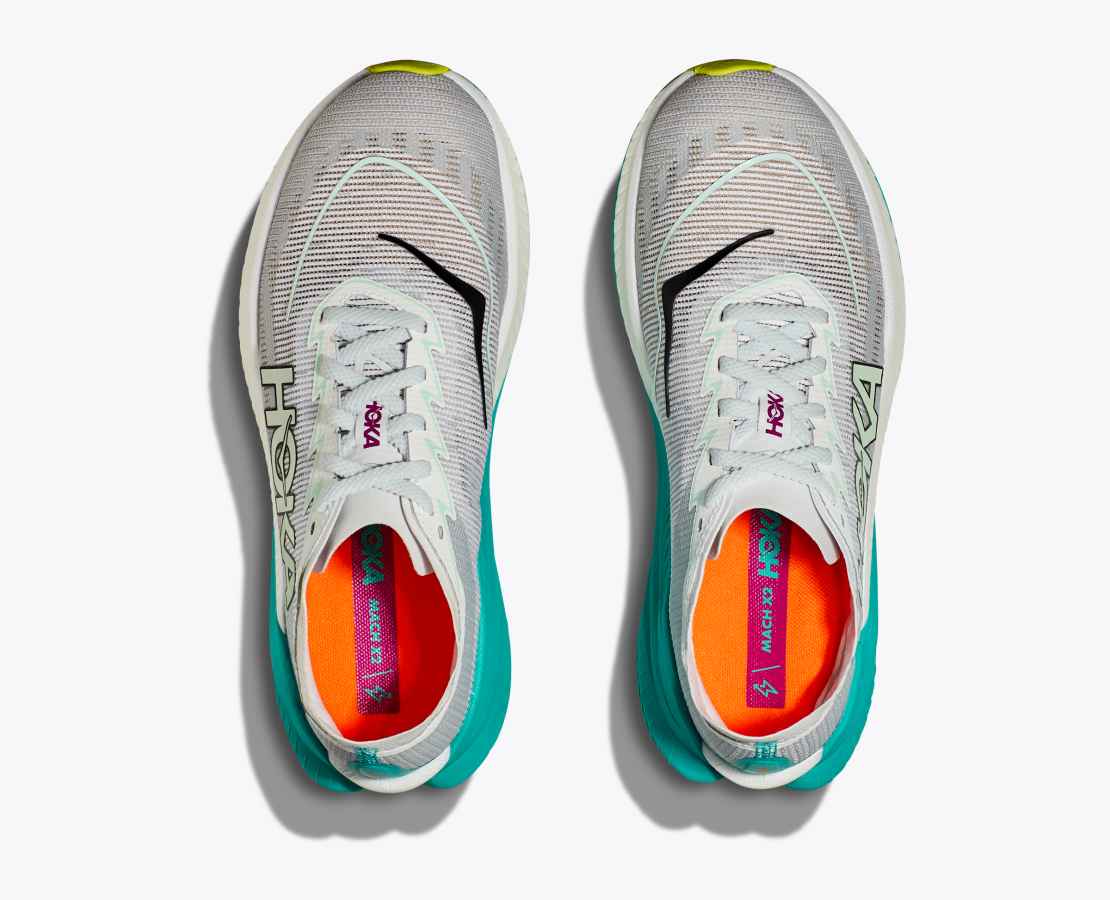 HOKA MACH X 2 - FROST/ ELECTRIC AQUA