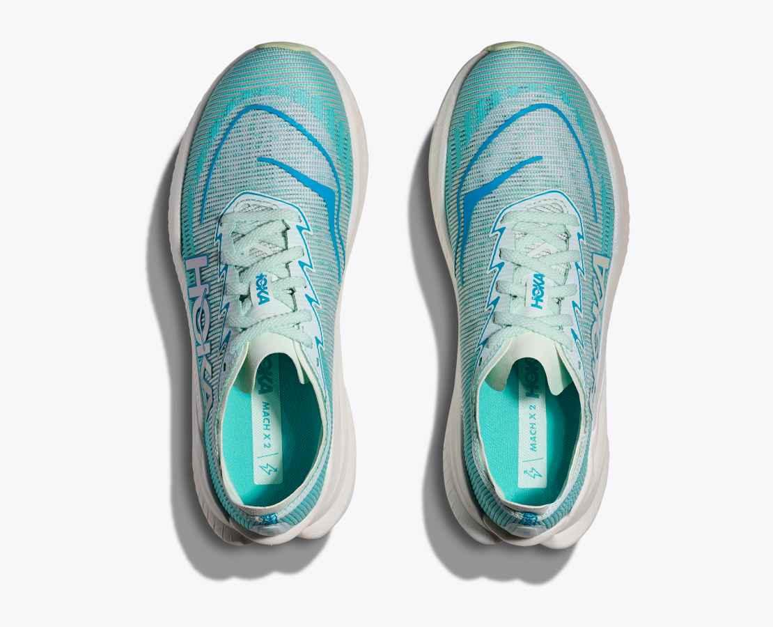 HOKA MACH X 2 - SNOW MELT/ BLUE SPARK
