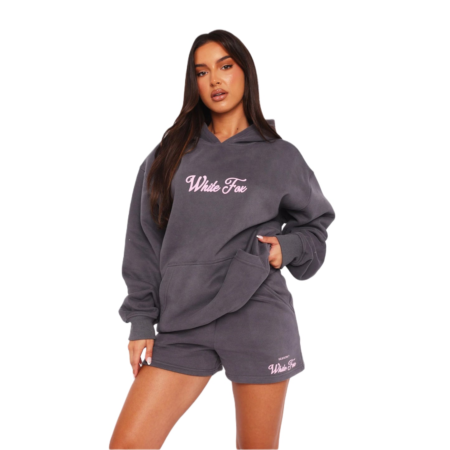 WHITE FOX SEASON 7 OVERSIZED HOODIE - MONUMENT