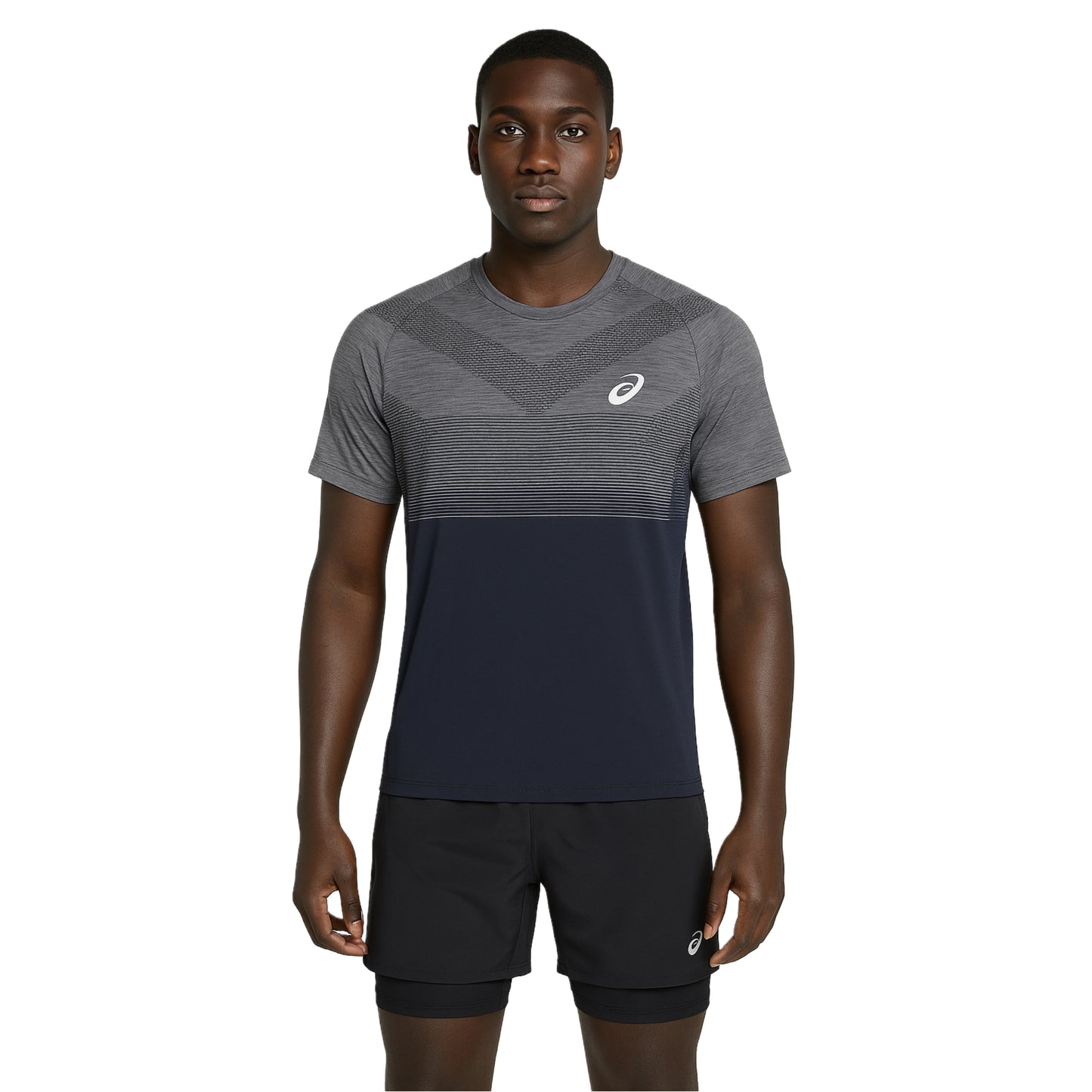 ASICS SEAMLESS T-SHIRT - MIDNIGHT NAVY GREY
