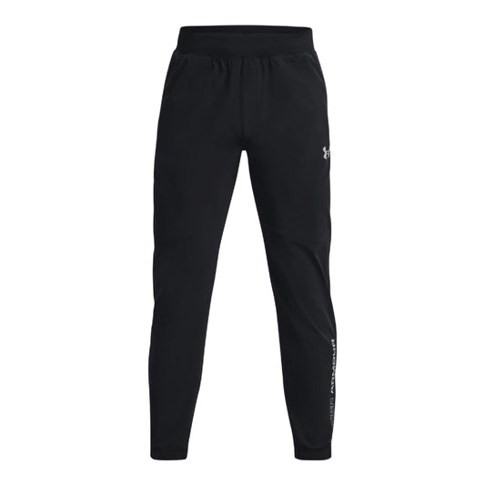 UNDER ARMOUR WOVEN TRACK PANTS - BLACK