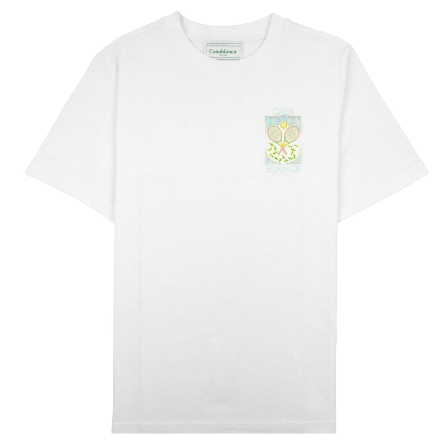 CASABLANCA TENNIS PASTELLE T-SHIRT - WHITE